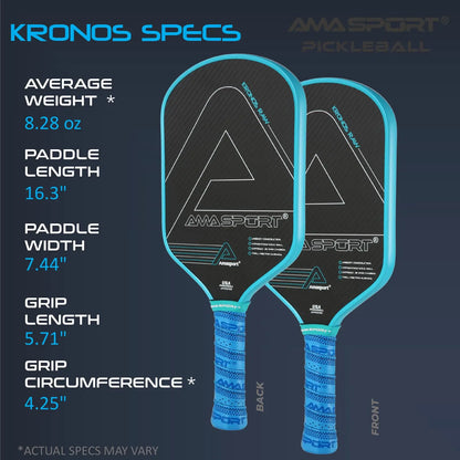 Pala de Pickleball AMASPORT Kronos | Fibra de carbono 3K